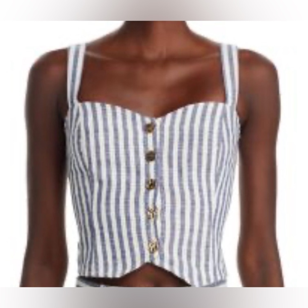 Striped Cropped Vest